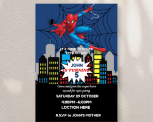 SPIDERMAN THEME INVITE