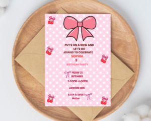 BOW THEME INVITE