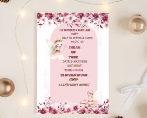 WATERCOLOR FAIRY INVITE
