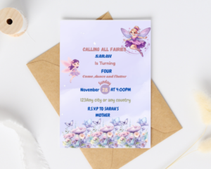 FAIRY THEMED BIRTHDAY INVITATION