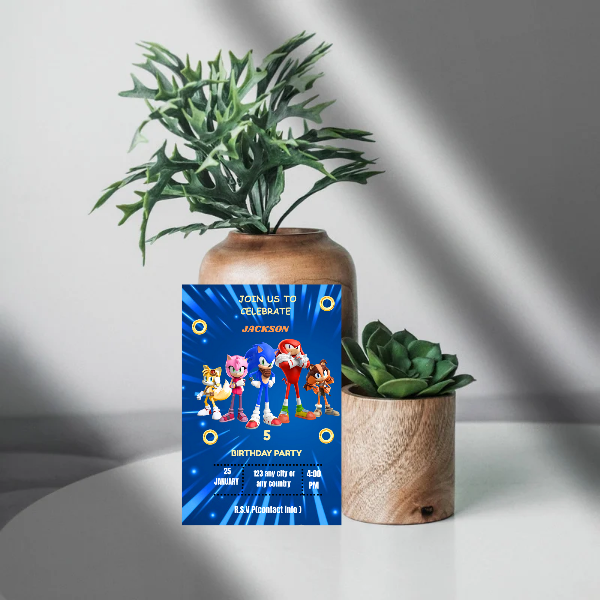 SONIC THE HEDGEHOG INVITATION