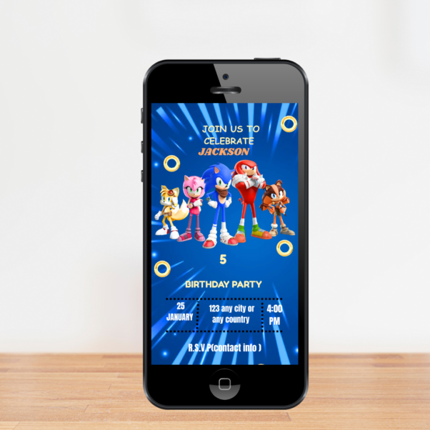 SONIC THE HEDGEHOG INVITATION - Image 2